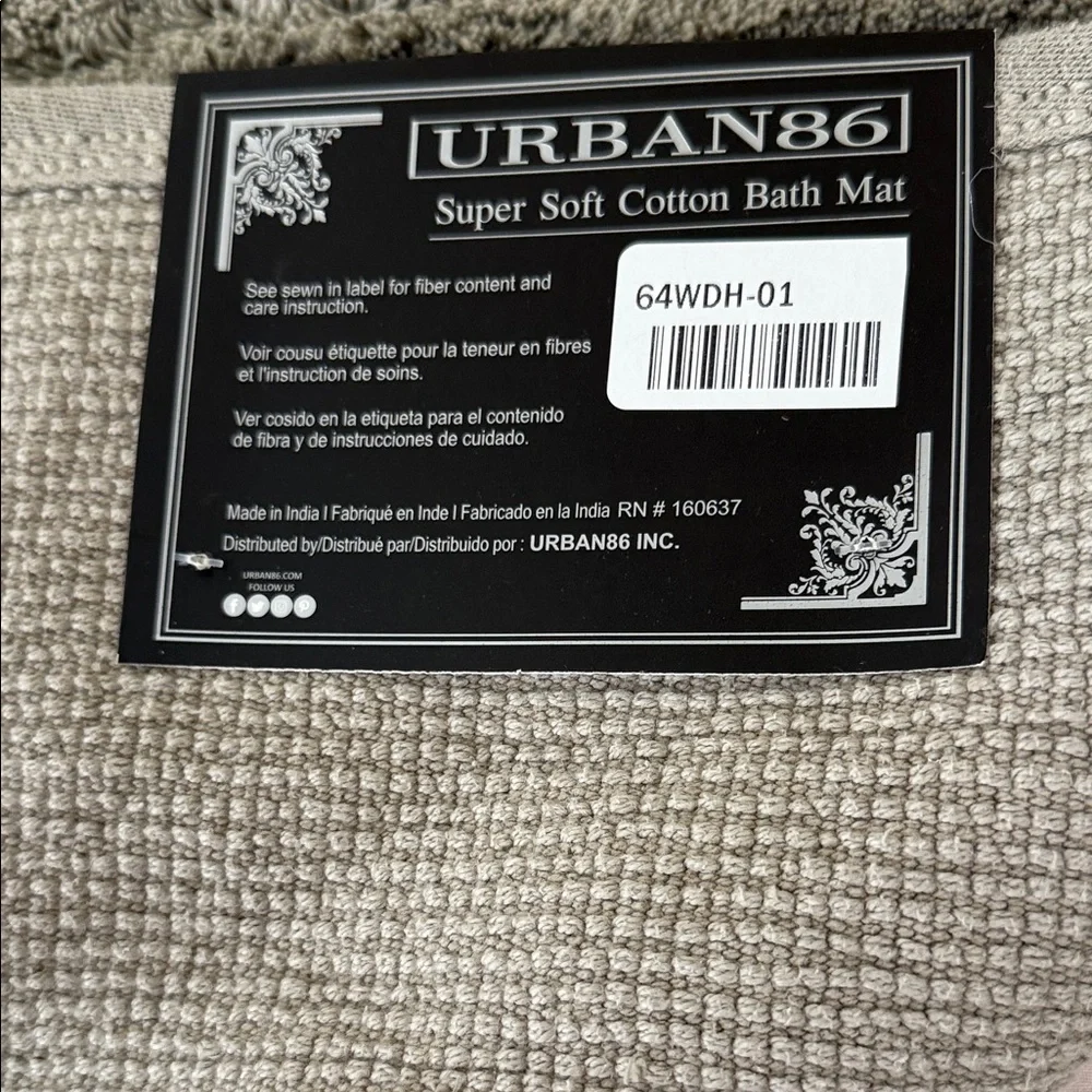 Uttermost Plush Gray Bath Mat